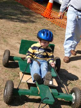 Boy on a go-cart