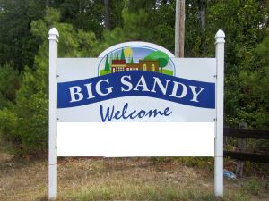 Welcom to Big Sandy sign