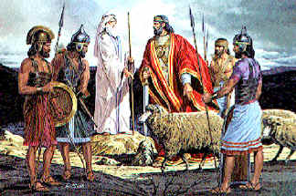 Samuel rebuking Saul